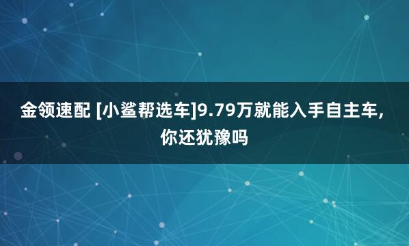 金领速配 [小鲨帮选车]9.79万就能入手自主车, 你还犹豫吗
