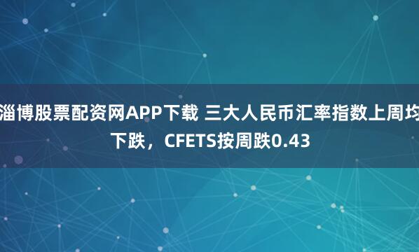 淄博股票配资网APP下载 三大人民币汇率指数上周均下跌，CFETS按周跌0.43